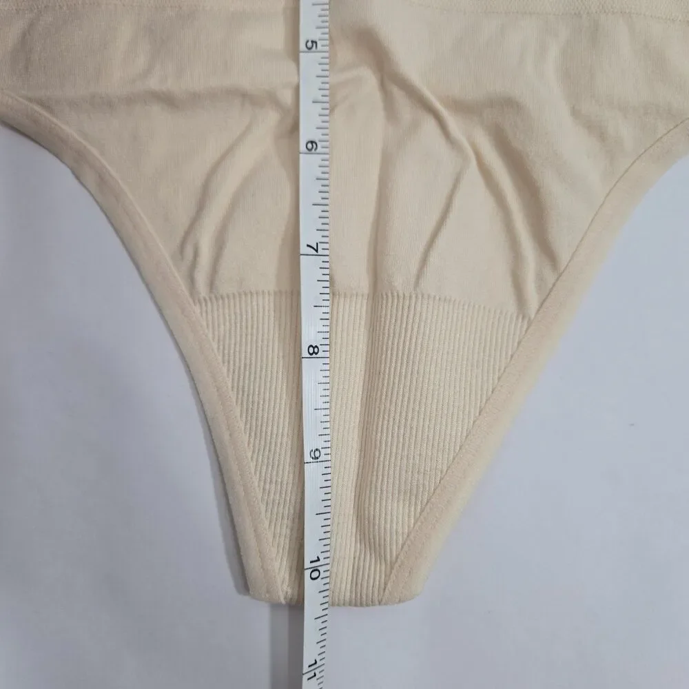 Essentials By Tummy Tank Size S/M Nylon Seamless‎ Thongs 2 Pack TT5-037 NWT